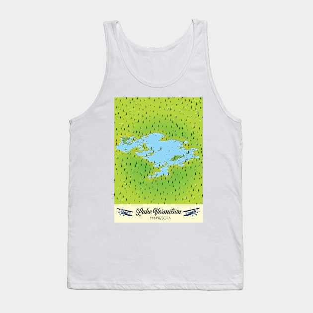 Lake Vermilion Minnesota map Tank Top by nickemporium1